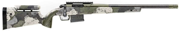 Springfield Armory BAW9206CMCFGA Model 2020 Waypoint 6mm Creedmoor 5+1 20" Mil-Spec Green Cerakote Carbon Fiber Steel Barrel, Mil-Spec Green Cerakote Picatinny Rail Stainless Steel Receiver, Evergreen Camo Hybrid Profile w/M-LOK Carbon Fiber Stock