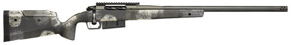 Springfield Armory BAW9247CFGA Model 2020 Waypoint 7mm Rem 3+1 24" Mil-Spec Green Cerakote Carbon Fiber Steel Barrel & Picatinny Rail Stainless Steel Receiver, Evergreen Camo Adj Comb w/M-LOK Carbon Fiber Stock