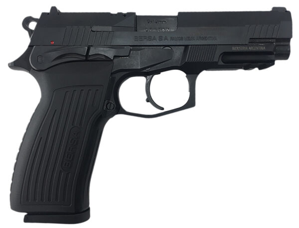 Bersa TPR9M TPR Full Size Frame 9mm Luger 17+1, 4.25" Black Steel Barrel, Matte Black Serrated Steel Slide & Aluminum Frame w/Picatinny Rail, Ambidextrous