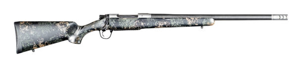 Christensen Arms 8010632200 Ridgeline FFT Full Size 7mm PRC 3+1 22" Carbon Fiber Threaded Barrel, Burnt Bronze Cerakote Drilled & Tapped Aluminum Receiver, Green w/Black/Tan Accents Fixed Sporter Carbon Fiber Stock, Right Hand
