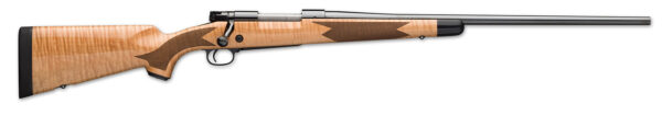 Winchester Repeating Arms 535218299 Model 70 Super Grade 6.8 Western 3+1 24" Free-Floating Barrel, Polished Blued Steel Receiver, Controlled Ejection, Gloss AAAA Maple Stock w/Ebony Forearm Tip & Shadowline Cheekpiece, Pachmayr Decelerator Recoil Pad
