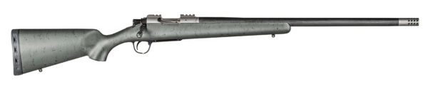 Christensen Arms 8010800102 Summit TI Full Size 6.5 PRC 3+1, 24" Natural Titanium Steel Threaded Barrel, Natural Titanium Aluminum Receiver, Green w/Black Webbing Fixed Sporter Stock