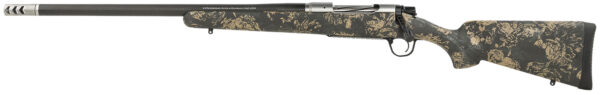 Christensen Arms 8010617500 Ridgeline FFT Full Size 7mm-08 Rem 4+1 20" Stainless Threaded Barrel, Stainless Drilled & Tapped Aluminum Receiver, Green w/Black/Tan Accents Fixed Sporter Carbon Fiber Stock, Left Hand