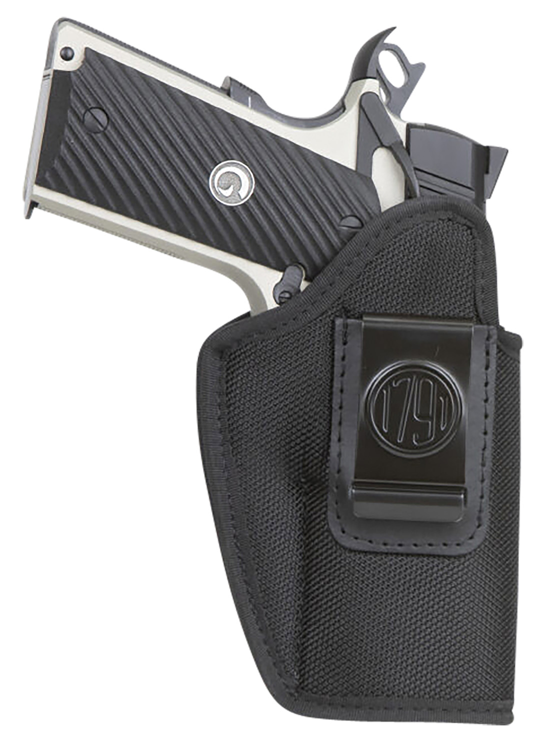 1791 Gunleather PNIWB4BLKR Premium Nylon IWB Size 04 Black Ballistic Nylon Belt Clip Right Hand