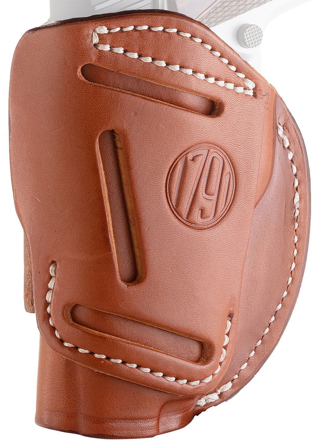 1791 Gunleather 4WH1CBRR 4-Way IWB/OWB 01 Classic Brown Leather Belt Clip Fits 3-4" Barrel 1911