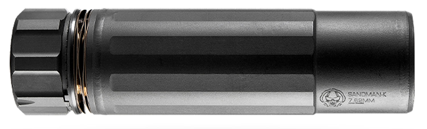 Dead Air SMK762 Sandman K 30 Cal (7.62mm), Rated Up To 300 RUM, 5.40" L, Black Stainless Steel, 5/8"-24 tpi QD KeyMo Muzzle Brake