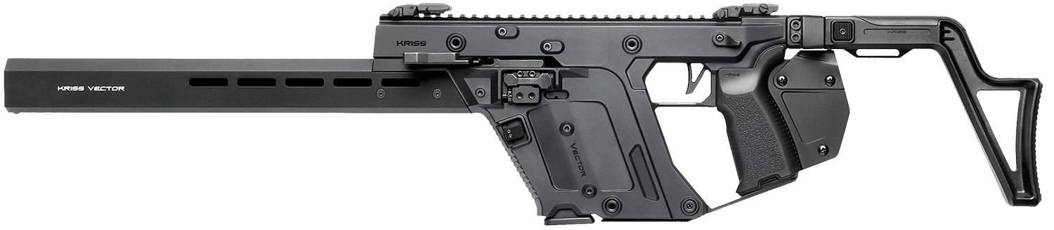 Kriss USA KV453CBL03 Vector CRB Gen3 *CA Compliant 45 ACP 10+1 16" Black Nitride Threaded Barrel, Black Picatinny Rail Receiver, M-LOK Handguard, Black Fixed Stock, Black Polymer Grip, Ambidextrous, Glock Mag Compatible