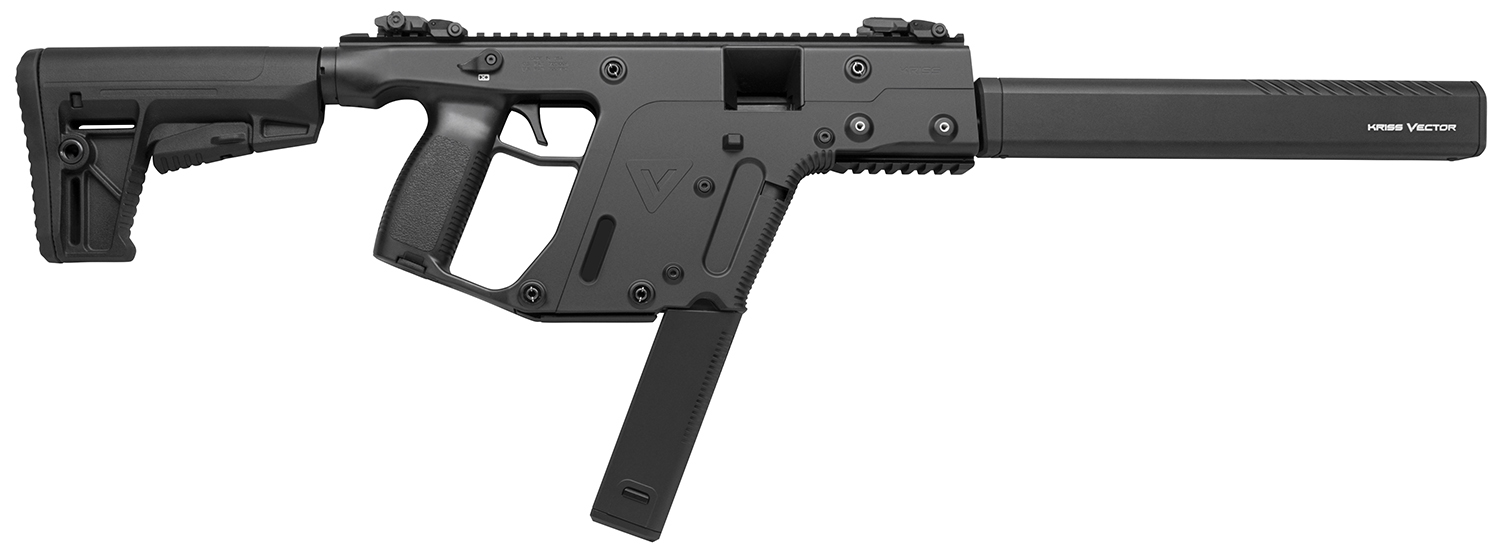 Kriss USA KV90CBL20 Vector CRB Gen2 9mm Luger 40+1 16" Black Nitride Steel Barrel, Black Polymer Picatinny Rail Receiver, 6 Position Collapsible Black Synthetic Stock, Black Polymer Grip, Glock Mag Compatible