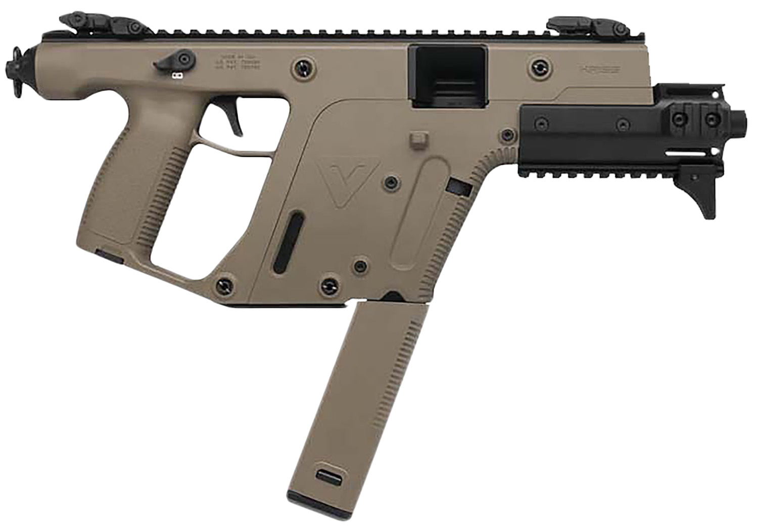 Kriss USA KV45PFD30 Vector Enhanced SDP Gen2 45 ACP 30+1 6.50" Black Nitride Threaded Barrel, M-LOK Handguard, Flat Dark Earth Picatinny Rail Receiver, MK5M Modular Rail, FDE Polymer Grip, Glock Magazine Compatible