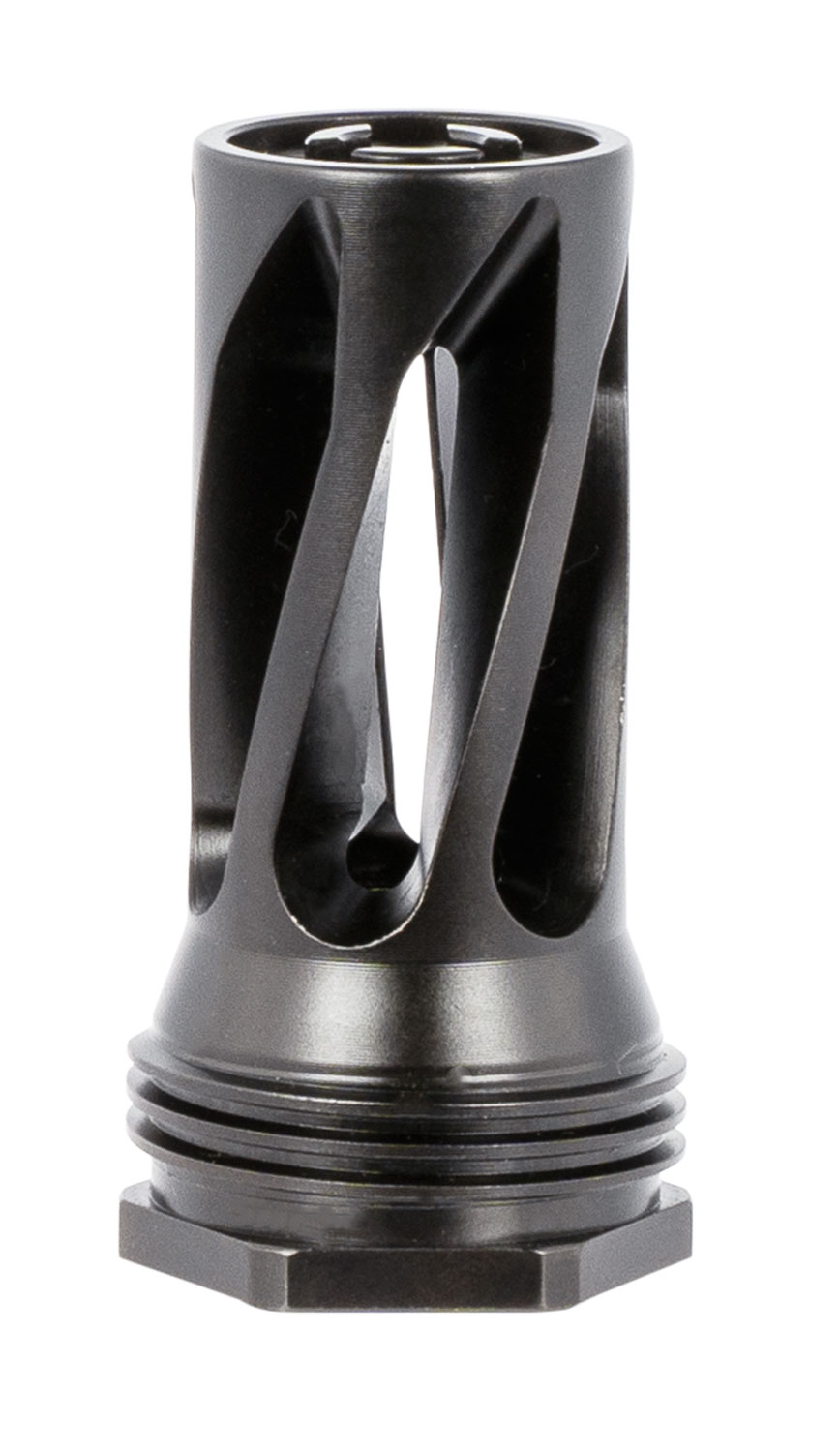 Huxwrx 1677 QD 556 Flash Hider Black with 1/2"-28 tpi Threads, 2.30" OAL & 1.20" Diameter for 5.56x45mm NATO AR-Platform