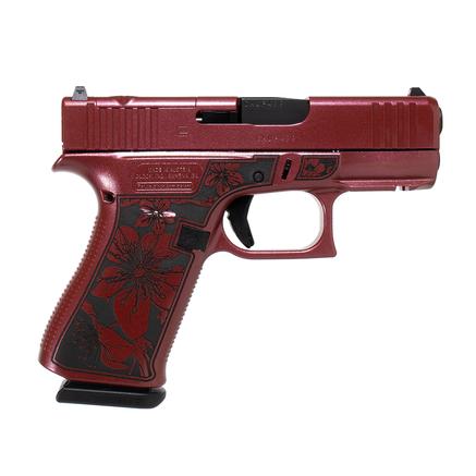 Glock 43x MOS Custom "Cherry Blossom Engraved Medusa Pink Frame" Subcompact Handgun 9mm Luger 10rd Magazines (2) 3.41" Barrel Austria